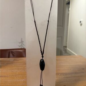 Black Opal Pendant Necklace